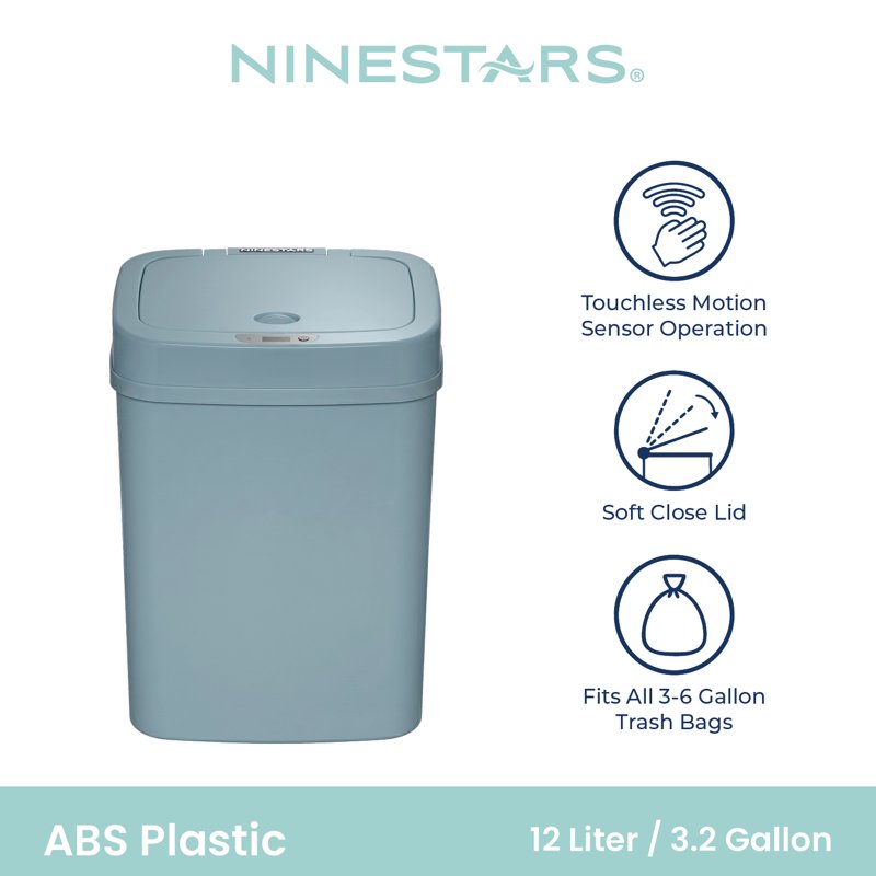 Automatic Motion Sensor Trash Can - 3.2 Gallon, Blue Cameo
