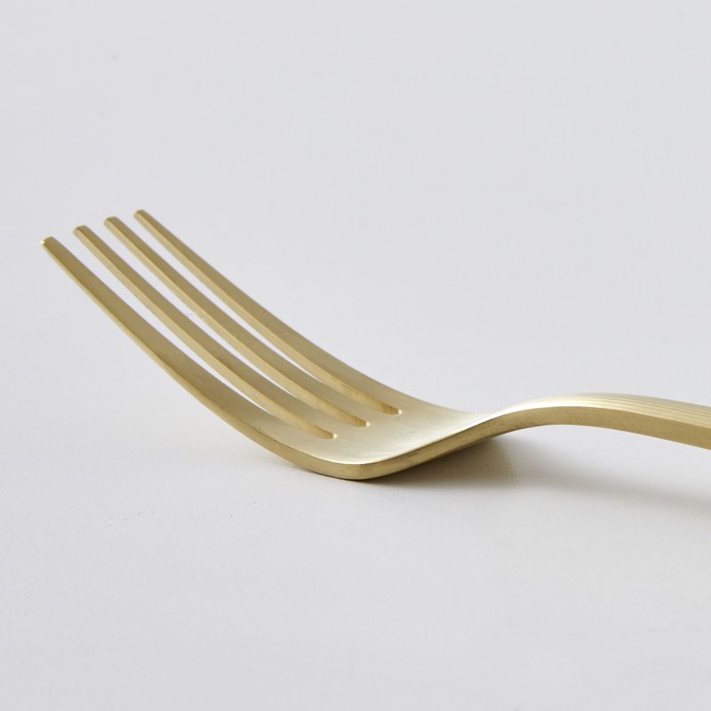 River Gold Stainless Steel Dinner Fork - Elegant Design