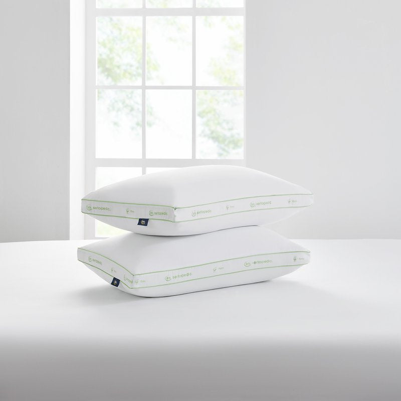 Sertapedic Firm Bed Pillow 2 Pack - Standard/Queen Supportive Hypoallergenic