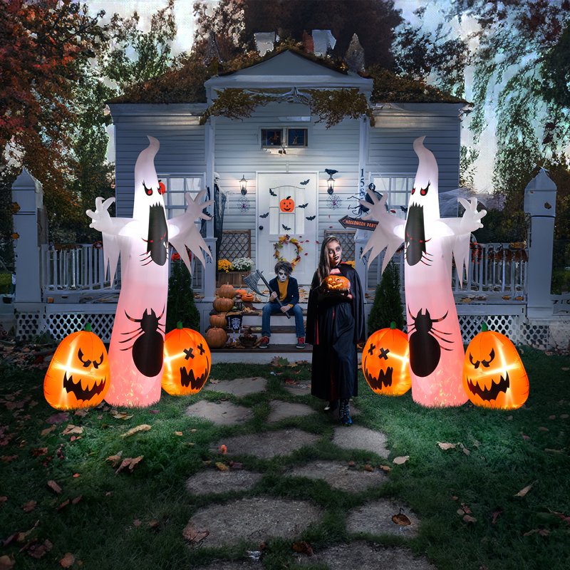 Halloween Ghost Arch Inflatable Outdoor Decor - 9.8 FT Yard Decoration