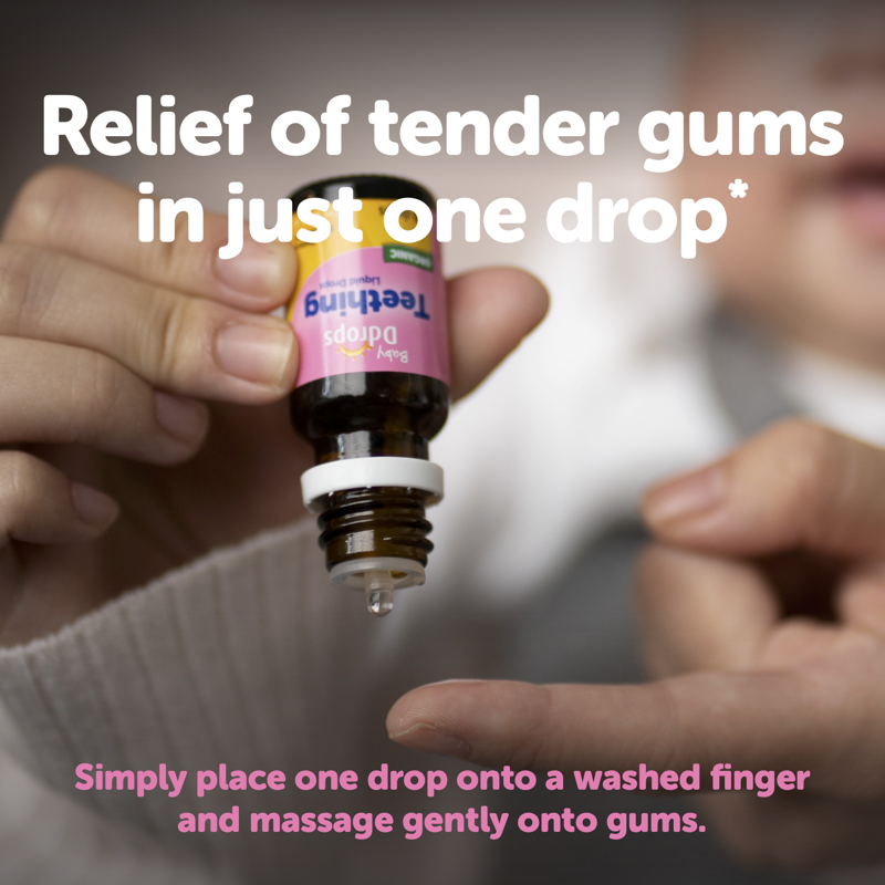 Organic Teething Relief Drops for Infants, Natural Gum Soothing Liquid