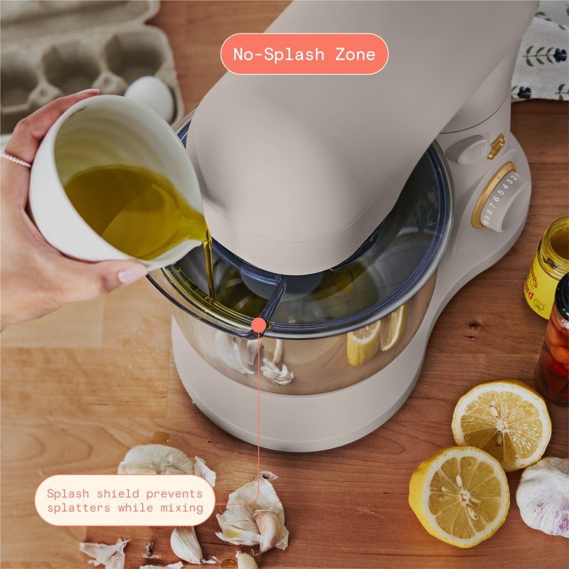 3.5 Qt Stand Mixer - Porcini Taupe with Beater, Dough Hook & Whisk