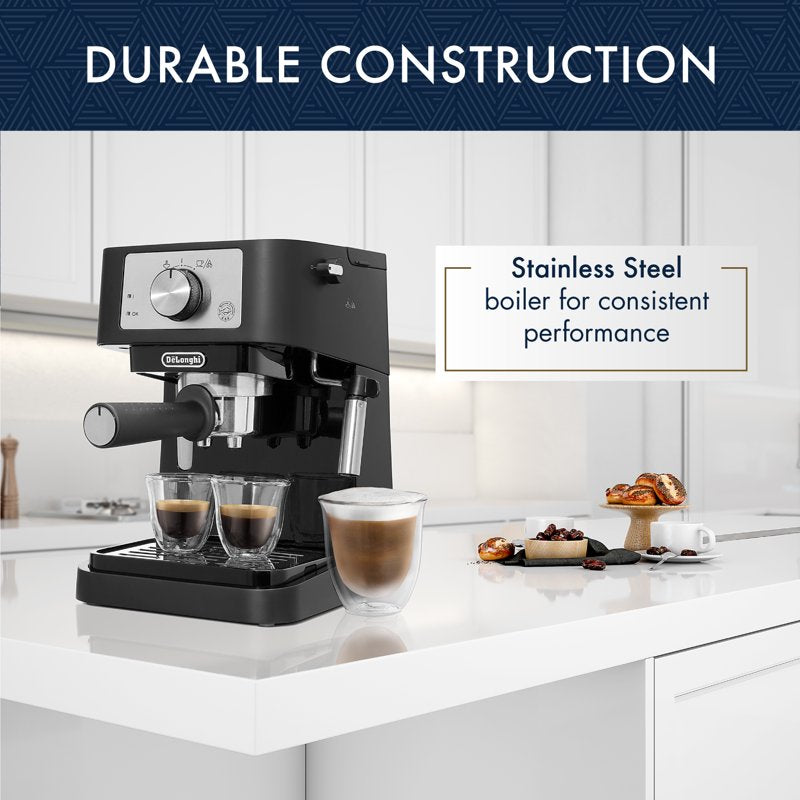 Stilosa 15-Bar Espresso Machine with Manual Milk Frother