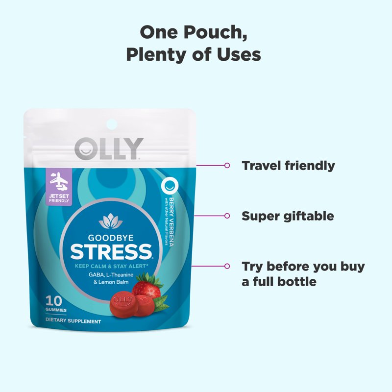 OLLY Goodbye Stress Gummies - 2 Pack, Relaxing Herbal Blend