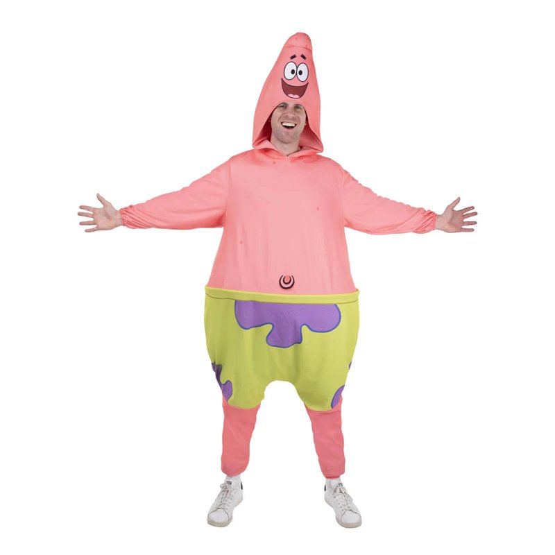 Patrick Star Men's Halloween Costume Jumpsuit - Pink One Size