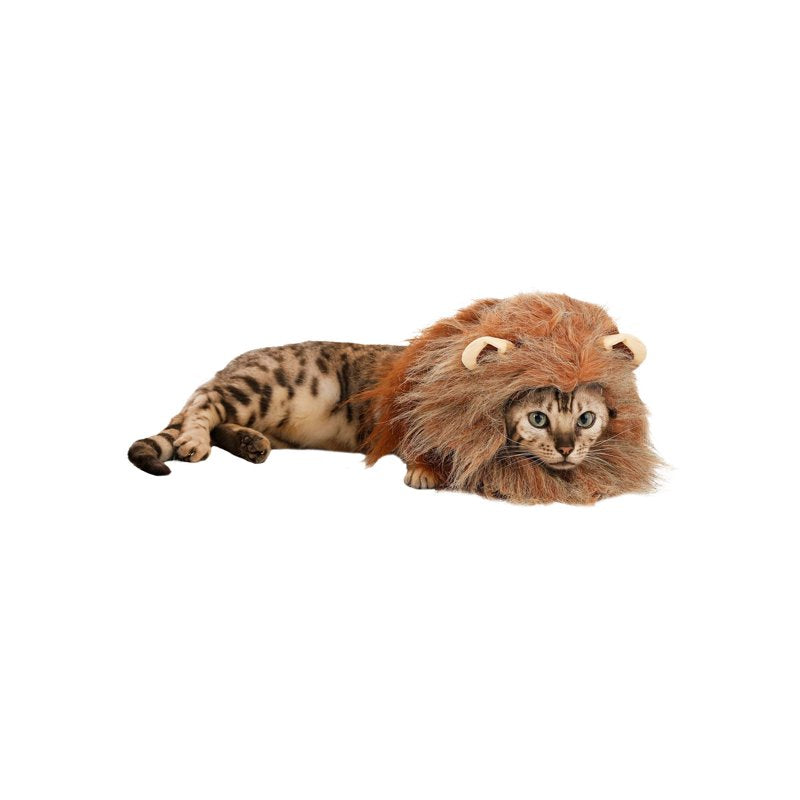 X-Large Lion Dog Costume Pet Zoo Animal Outfit - Faux Fur Mane