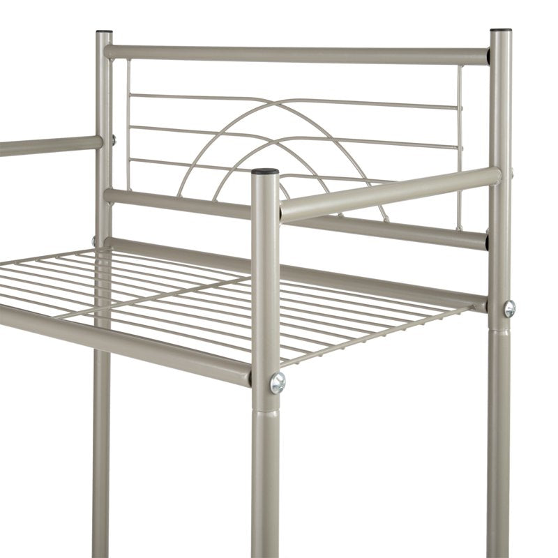Satin Nickel 3-Tier Bathroom Storage Shelf - Freestanding Bathroom Organizer