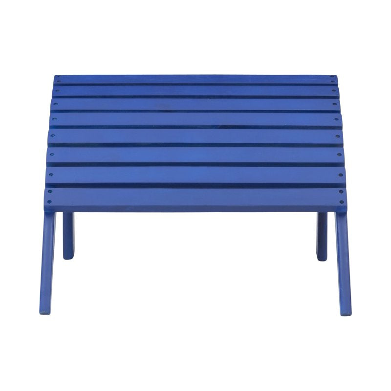 Adirondack Acacia Wood Ottoman - Blue Outdoor Furniture