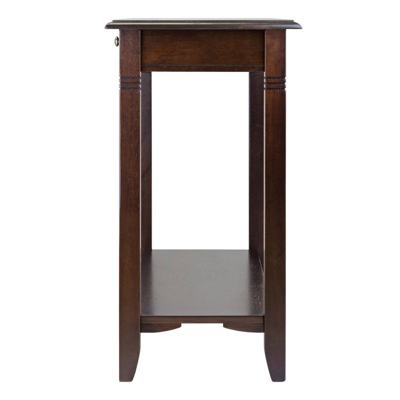 Cappuccino Console Table - Nolan End Table with Storage