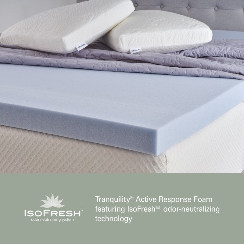 Twin Mattress Topper with Tranquility Foam & Cool TENCEL Cover