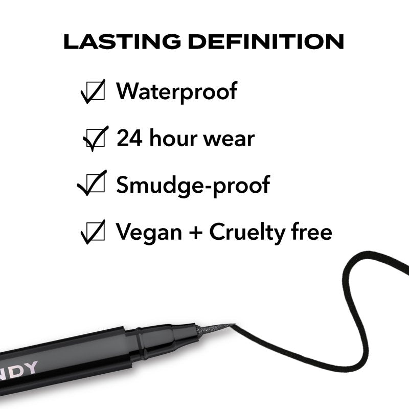 Super Fine Tip Liquid Eyeliner - Waterproof Black 24HR Wear