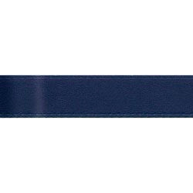 Navy Blue Satin Ribbon - 3/8 Inch x 18 Feet, Single Face Polyester Craft Ribbon - Offray