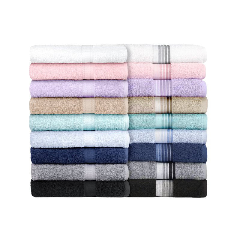 Mainstays 18-Piece Cotton Towel Set - Daylily Pink, Bath Hand Washcloths