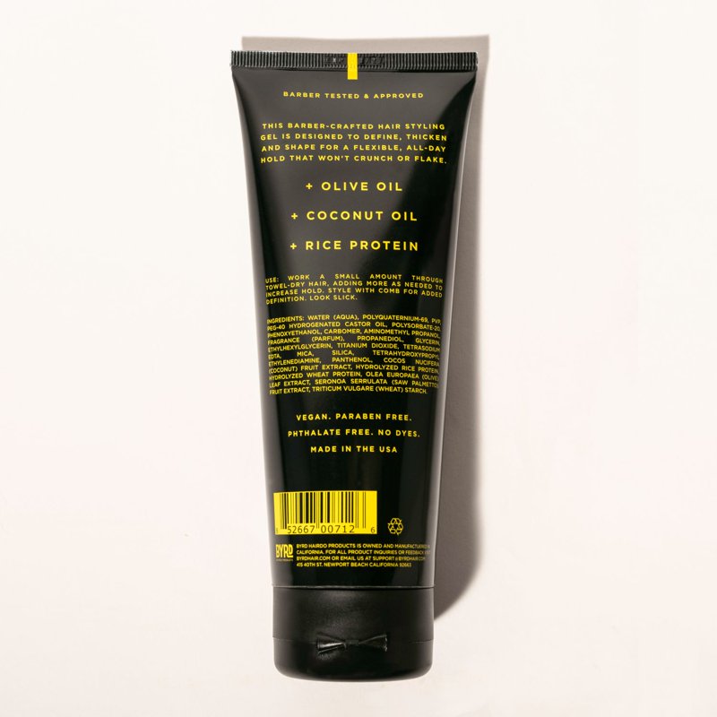 Barber-Formulated Hair Styling Gel for Active All-Day Hold