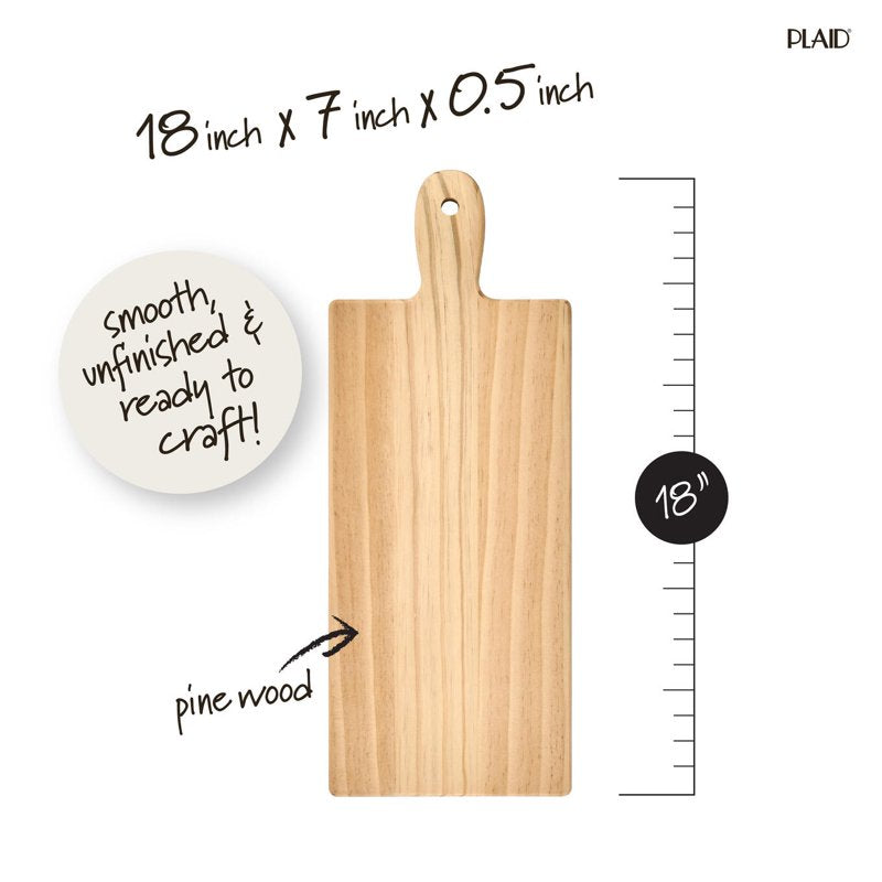 Pine Charcuterie Board - 3 Pack, 18" x 7" Unfinished Wood