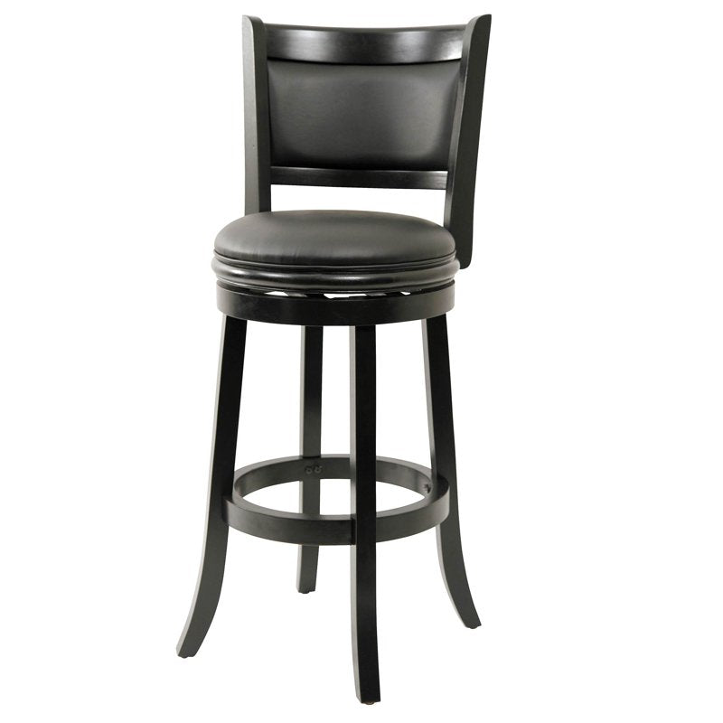 Swivel Wood Bar Stool - 29in Black Finish