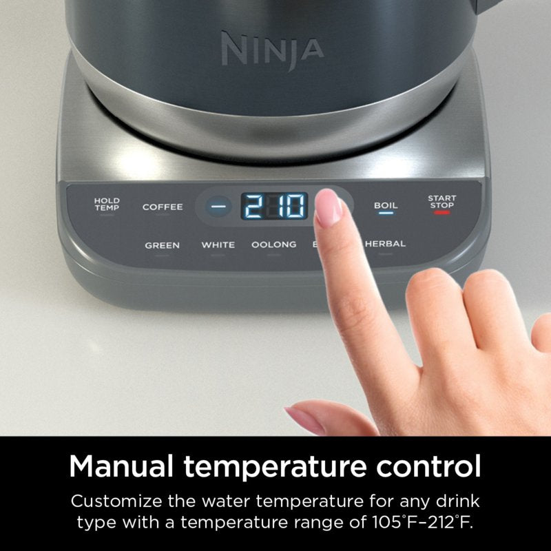 Precision Temperature Electric Kettle, 7-Cup Rapid Boil with 7 Presets - Blue