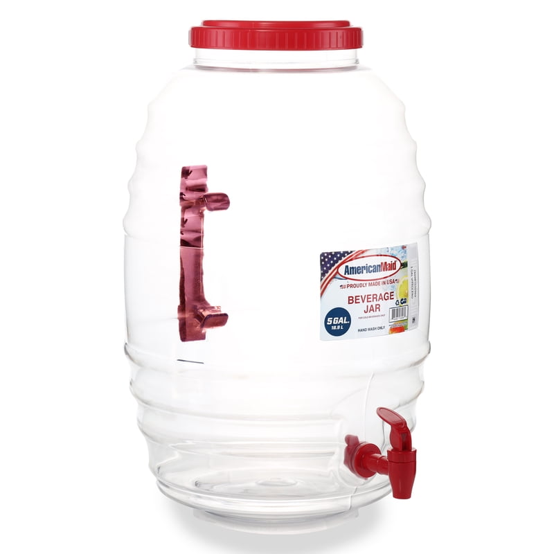 5 Gallon Beverage Dispenser - Red, 2 Pack Vitrolero