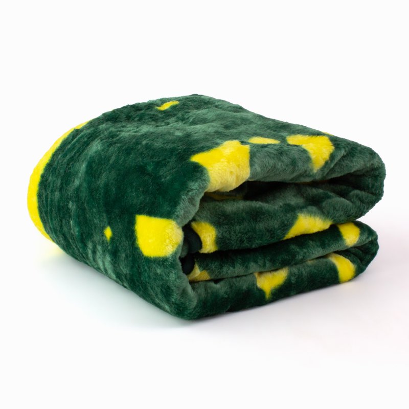 Oregon Ducks Raschel Throw Blanket - Huge 86x63 Inches, Plush Bedspread, College Covers