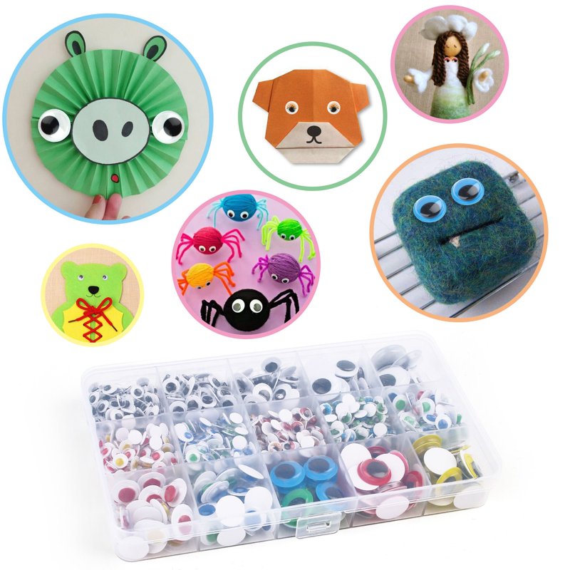Giant Self-Adhesive Googly Eyes 6-20mm - 2 Pack, Kids & Craft Decor