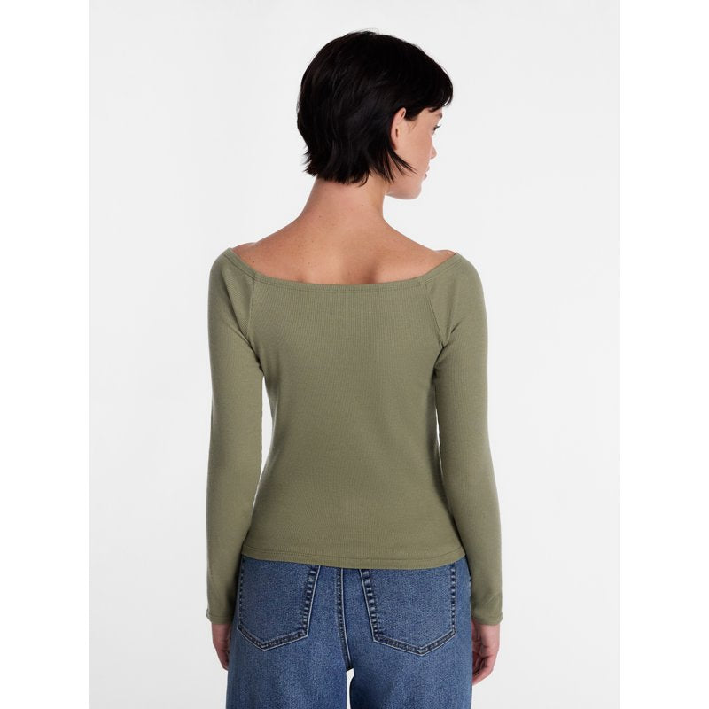 Peanuts Women's Halloween Graphic Tee with Long Sleeves - Olive Leaves, S