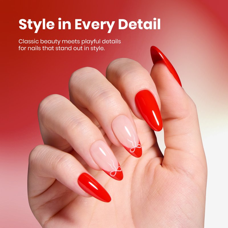 Cinematic Red Gel Nail Polish - 0.51 fl oz Salon-Quality Long-Lasting Color