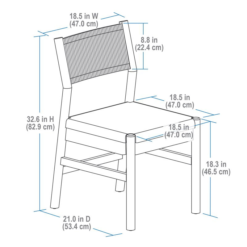 Lillian Fluted Dining Chairs Set of 2 - Walnut Finish & Cream