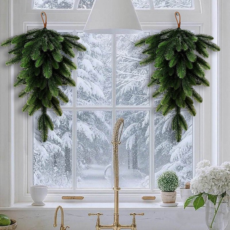 Artificial Pine Needle Wall Garland for Christmas - 26 Inch Holiday Decor - Variation of Christmas Decoration P
