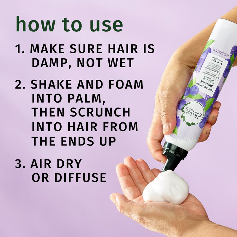Curl Boosting Mousse for Curly Hair - 24-Hour Hold, 2-Pack