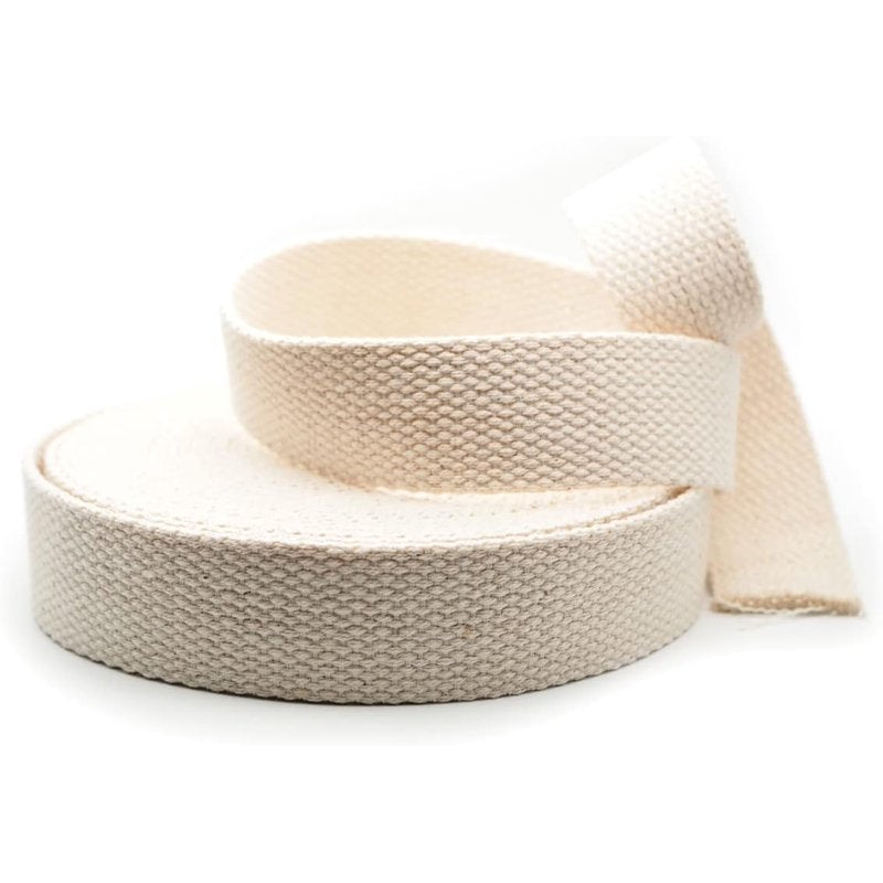 Cotton Webbing Ribbon for Arts & Crafts, Fabric Purse & Bag Straps - 1.25 Inch, 5 Yards