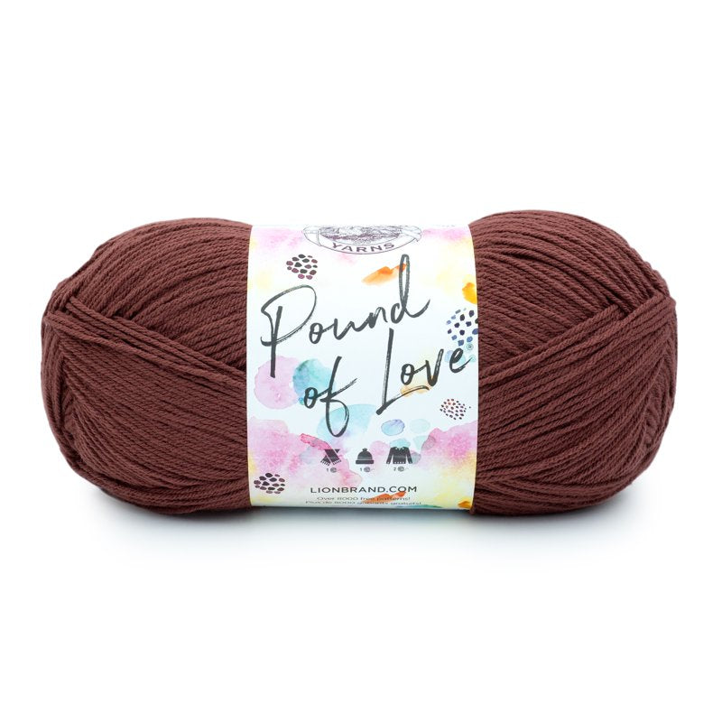 Lion Brand Pound of Love Worsted Yarn Cinnabar 3 Pack - 16 oz, 1020 Yards