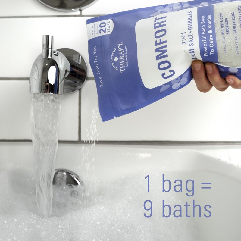 Epsom Bath Soak with Bubbles - Blueberry Citrus Scent