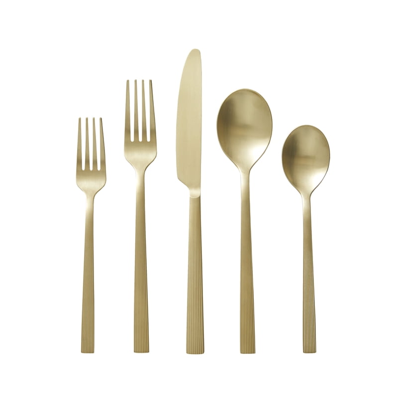 Stainless Steel Serving Spoon - River Gold Finish, Single