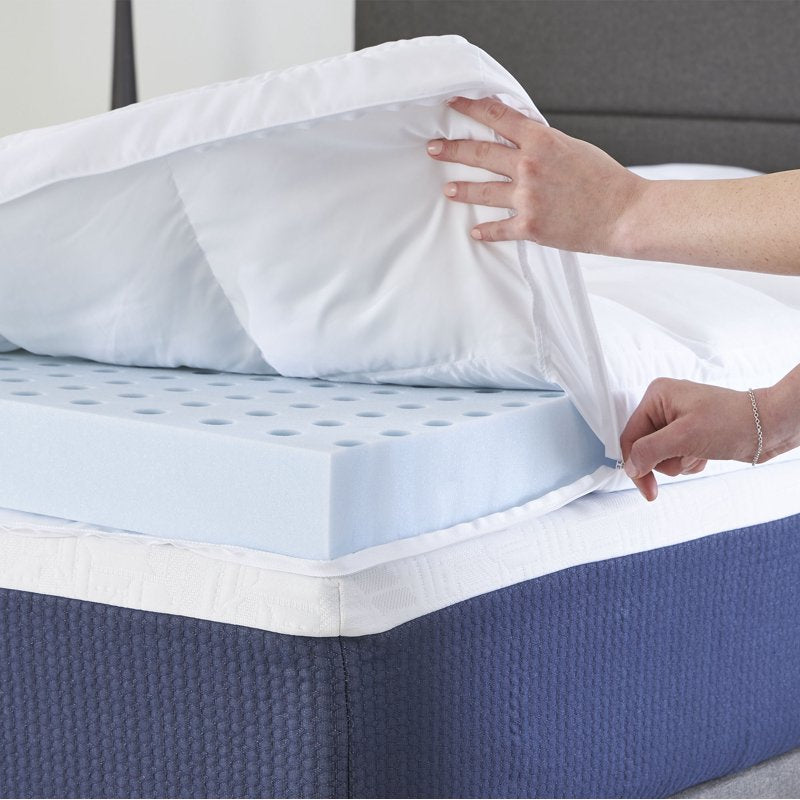 Comfort Tech 3-Inch Foam and Fiber Mattress Topper King - Serene Support, Coolmax Cover