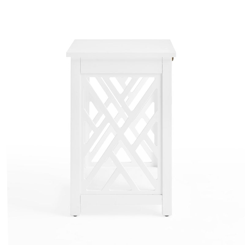Coventry Wood End Table with Tray Shelf & Bottom Shelf - Multiple Colors