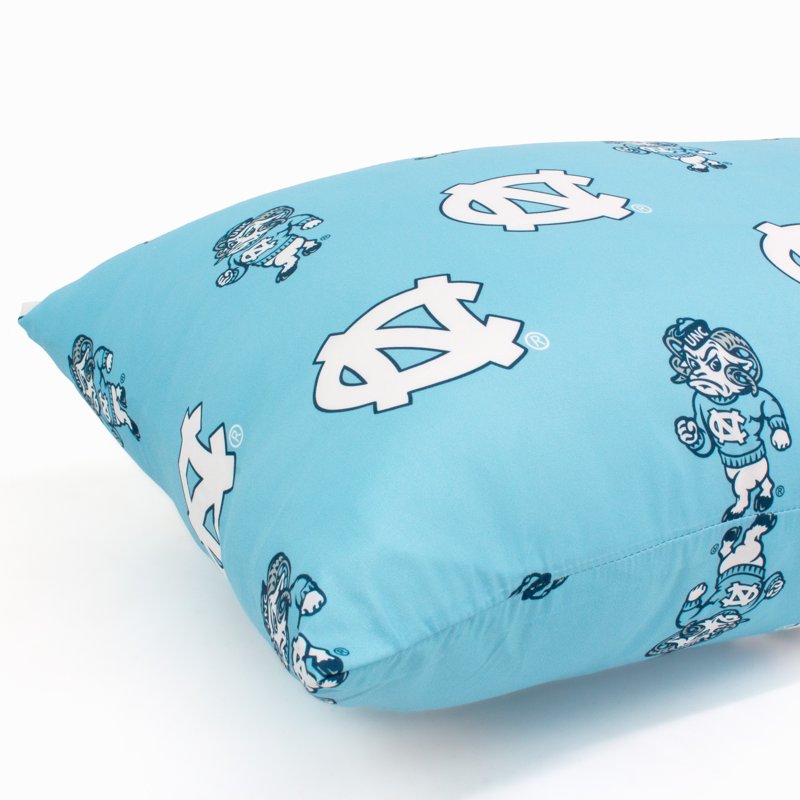 North Carolina Tar Heels King Pillowcase Set - 2 Cotton Sateen 20x40 inches Variation