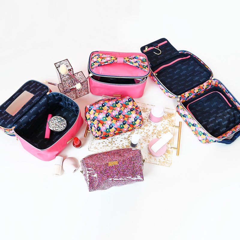 Packed Party On Display Pink Confetti Acrylic Makeup Brush Organizer - Single