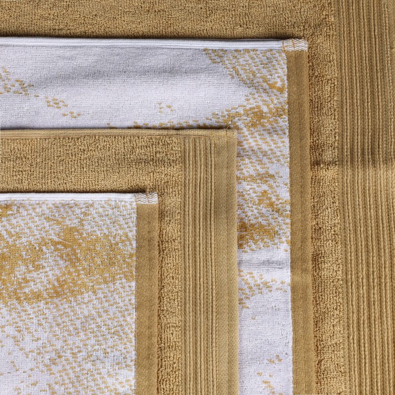 Bronze Cotton Jacquard Border Bath Towel Set of 4 - Superior Cotton