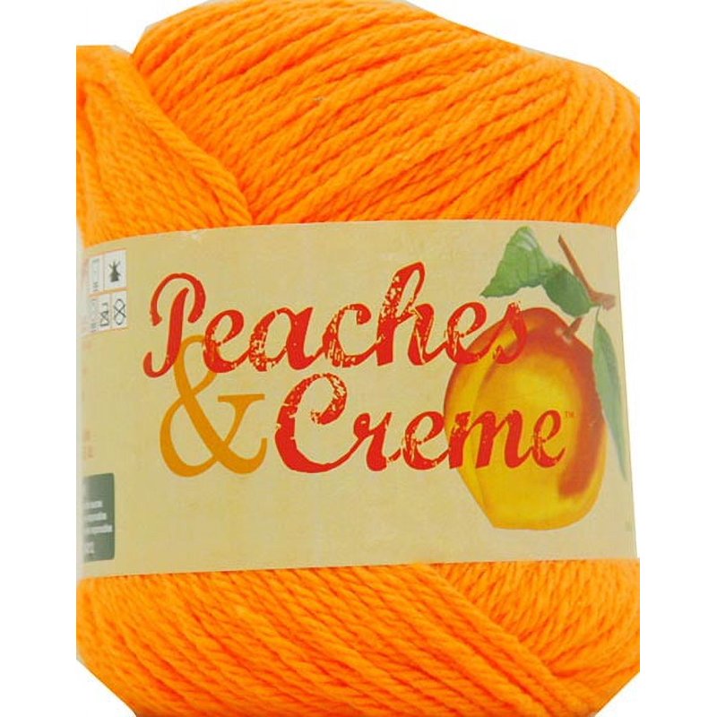 Bright Orange Cotton Yarn 3-Pack - Peaches & Creme Solid Medium Weight