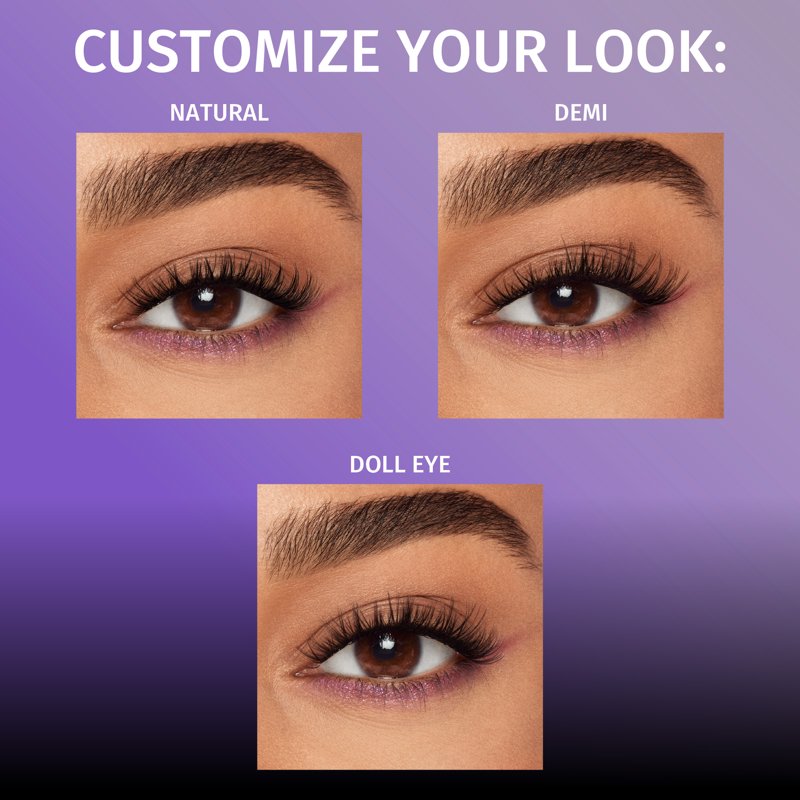 Pre-Glued Underlash Extensions Kit - Wispie Faux Mink Lash Clusters