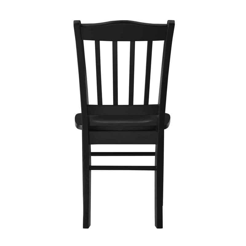 Shaker Rubberwood Dining Chairs Set of 2 - Black Finish