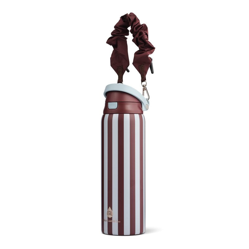 32oz Stainless Steel 2-in-1 Straw and Chug Water Bottle - Stripes