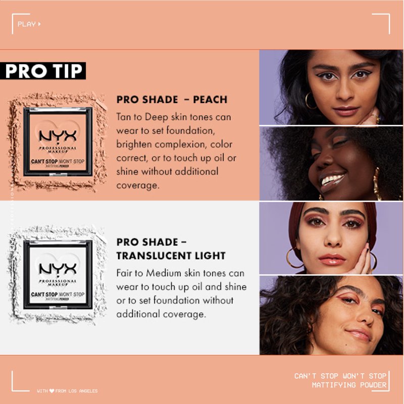 Mattifying Pressed Powder - Long Lasting Oil-Absorbing Face Makeup