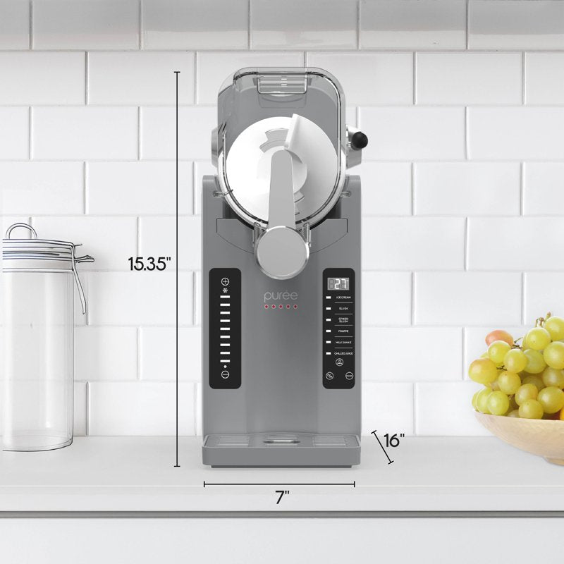 Slushie Machine & Soft Serve Ice Cream Maker - 2.6L Gray