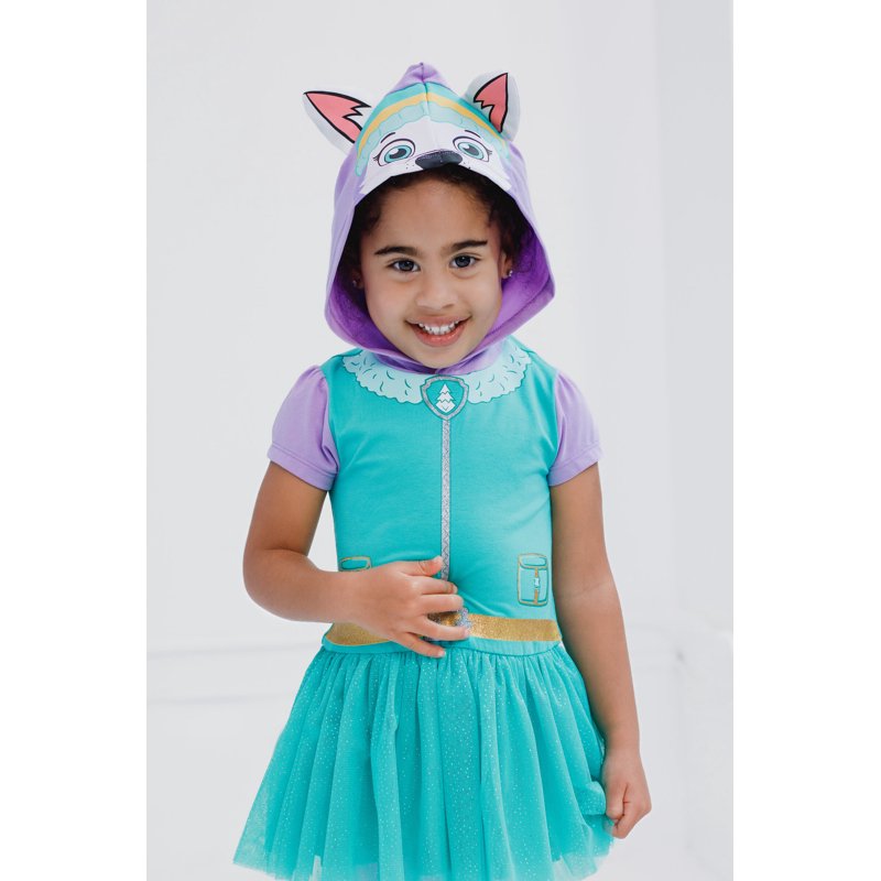Toddler Teal Paw Patrol Everest Cosplay Dress & Leggings Set 3T - Kids Outfit