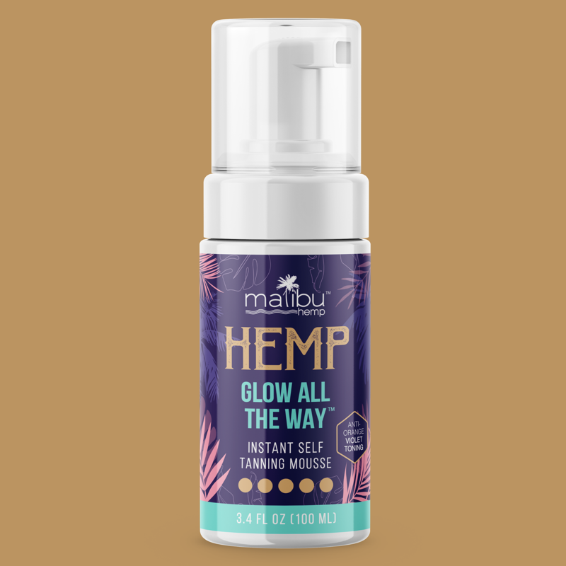 Hemp Sunless Tanning Mousse - Dark Violet Bronzer, 3.4 fl oz