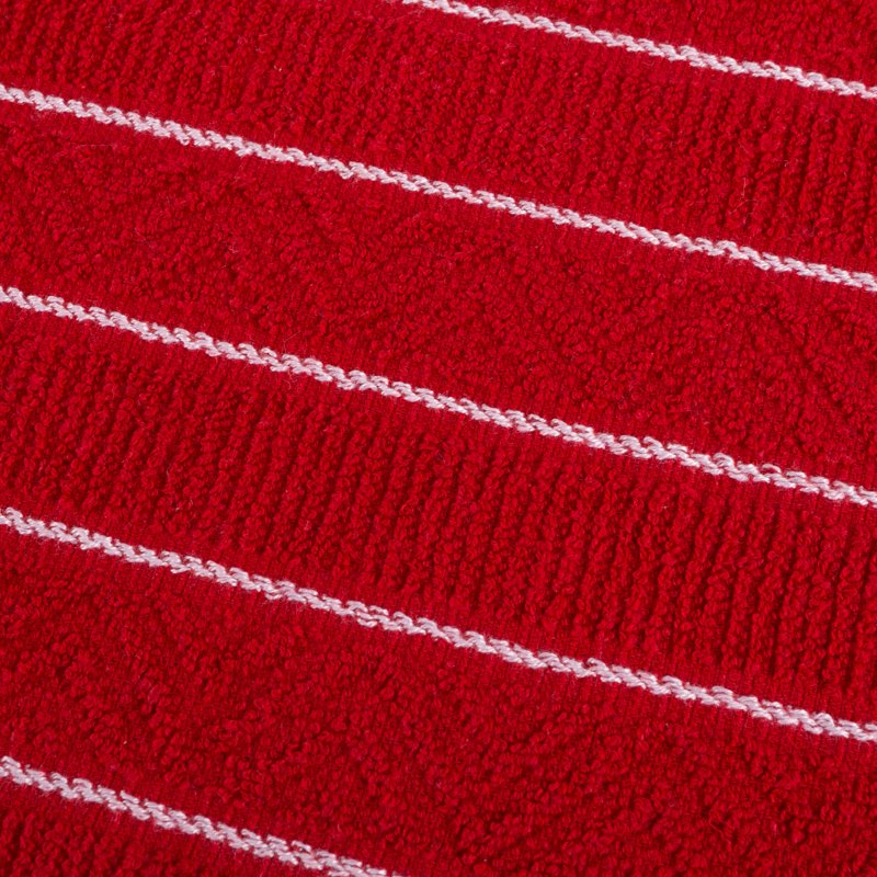 Cotton Hand Towels, Chevron Weave - Red Stripe (16 Pack)