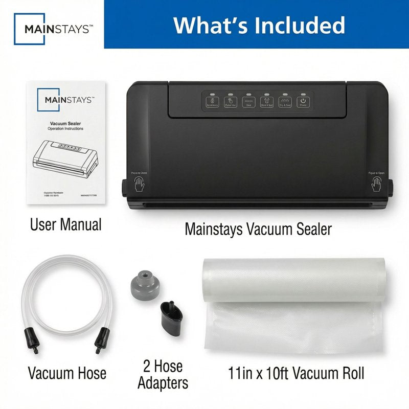 Vacuum Sealer Machine with Built-In Cutter & Accessory Port