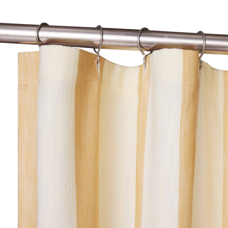 Beautiful Amber Yellow Mix & Match Stripe Shower Curtain 72x72 Inches