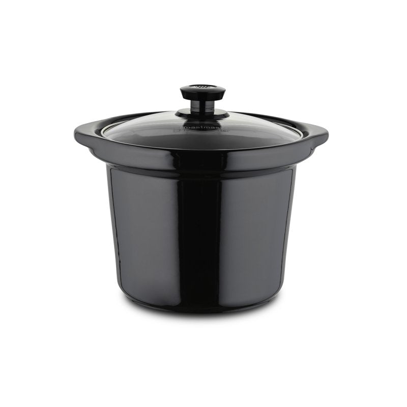 4 Quart Cauldron Slow Cooker with Removable Crock and Glass Lid - Black